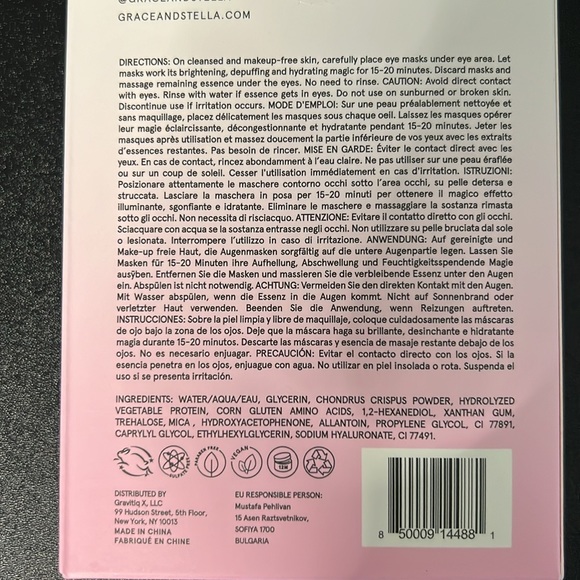 Grace & Stella Anti Wrinkle & Energizing Eye Mask 6 Pairs - Picture 2 of 3